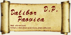 Dalibor Paovica vizit kartica